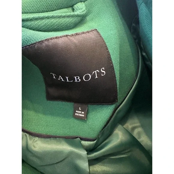 Talbots Tailored Peacoat Meadow Green Double Breasted Coat Women's Size Large - Picture 4 of 14